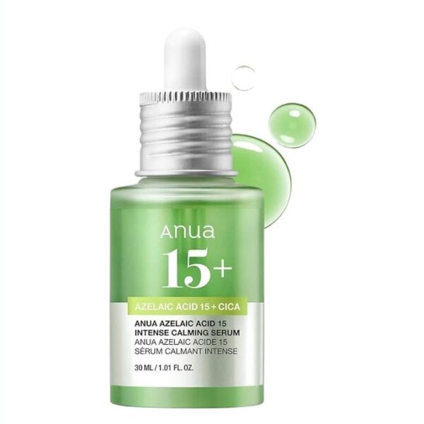 Anua Azelaic Acid 15 + Cica Intense calming Serum. Treats Acne, Soothes & Calms Redness, Irritation, Even the skin tone, Brightens, Hydartes, Clears Hyperpigmentations &...