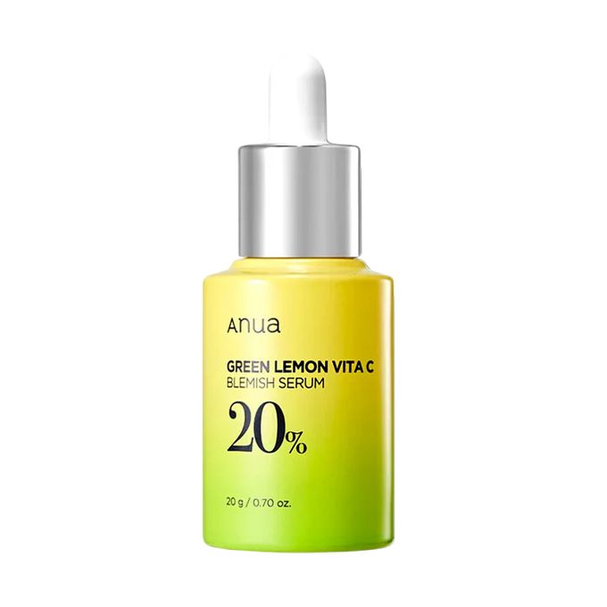 Anua Green Lemon Vita C Blemish Serum with Vitamin C. Brightens, Removes Dark Spots, Discolorations, Wrinkles, Fine Lines, Fades Hyperpigmentations, Moisturizes, Smooths, Makes...