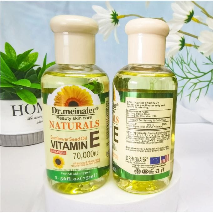 Dr. Meinaier Pure Anti Aging Natural Vitamin E 70,000/80,000/90,000 IU Oil 100% Pure Vitamin E Oil Beauty Skincare For Nourishing Anti-aging Brightening Moisturizer Natural... 2 Dr. Meinaier Pure Anti Aging Natural Vitamin E 70,000/80,000/90,000 IU Oil 100% Pure Vitamin E Oil Beauty Skincare For Nourishing Anti-aging Brightening Moisturizer Natural...