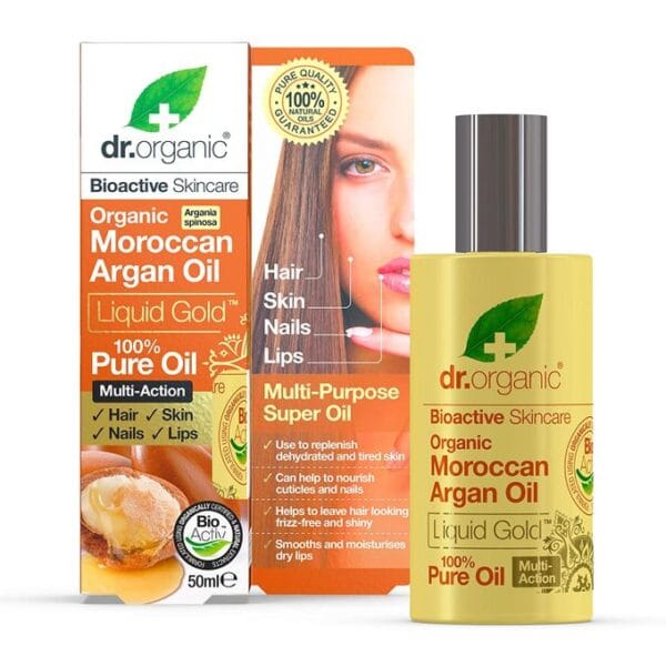 Dr. Organic 100% Organic Moroccan Argan Oil For Hair,skin,nails And Lips
