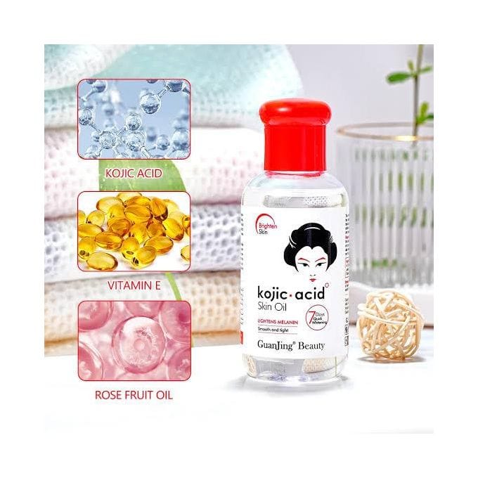 Guanjing Kojic Acid Skin Oil Whitening Smooth & Firming Brighten Vitamin E Moisturizer Skin Oil 2 Guanjing Kojic Acid Skin Oil Whitening Smooth & Firming Brighten Vitamin E Moisturizer Skin Oil