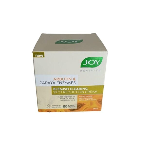 JOY REVIVIFY TURMERIC, PAPAYA, TEA TREE, LEMON, MULBERRY & LICORICE Face Cream. Lightens Spots, Glows, Brightens, Fades Acne Marks, Moisturizes, Smooths, Anti-Aging,...