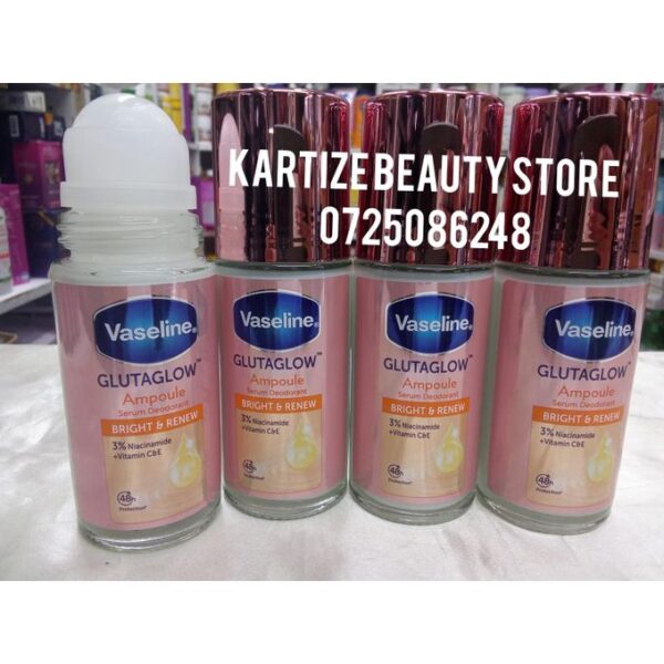 Vaseline Gluta glow ampoule serum deodorant bright & renew